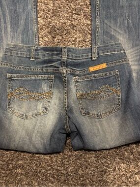 Cowgirl Tuff Distressed Bootcut Jeans